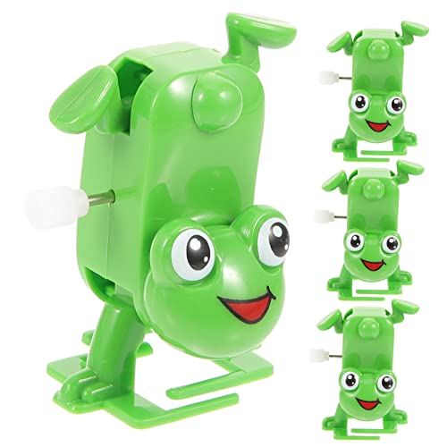 Toyvian 4 Stück Aufziehspielzeug Frosch Lustige Wind Up Toys für Adorable für Drinnen und Draußen Sicheres Plastikdesign für Unbeschwerten Spielspaß von Toyvian
