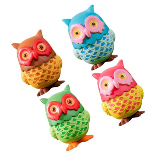 Toyvian 4 Stück Eule Figur Klein Mini Winzig Zubehör Vogel Figur Reden Gefälschter Vogel Wohnkultur Eulenverzierung Ornament Eulenschmuck Für Weihnachtsbaum Eule Kunst Harz von Toyvian