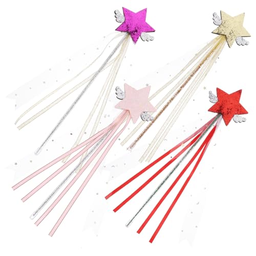 Toyvian 4 Stück Fairy Wand Party zubehör geschenketueten Toys for spielsachen Fee Zappelspielzeug für Puppenhaus Hexenstab Zauberstab Stoff Toyvian 4 Stück Fairy Wand Party zubehör geschenketueten Toys for spielsachen Fee Zappelspielzeug für Puppenhaus Hexenstab Zauberstab Stoff von Toyvian