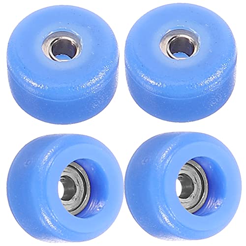 Toyvian 4 Stück Finger-Skateboard-Rad Fingerscooter Zappelspielzeug Fingerspielzeug Für Sportspielzeug Mit Fingerspitzen Mini-Skateboards Für Die Finger Fingerrolle Plastik Blau von Toyvian