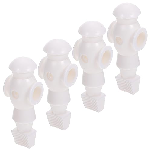 Toyvian 4 Stück Fußballmaschinen Spieler Fußballzubehör Desktop Fußballspiel Tischfußball Männer Ersatzfußballtisch Zubehör Tischfußball Fußball Jugendfußball Zubehör Weißes Harz von Toyvian