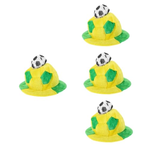 Toyvian 4 Stück Fußballmütze Kopfschmuck für Fußballwettbewerbe Fußball-Jubelhut Hut mit Fußballmotiv bilden Karnevalshut Argentinien Requisiten Kopfbedeckung Wolle von Toyvian