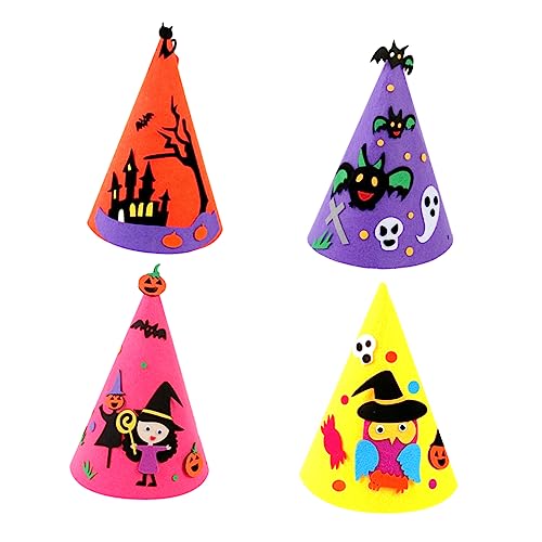 Toyvian 4 Stück Handgemachter Hut für Halloween Partyhüte für Cartoon-DIY-Kappe basteln halloween halloween basteln Hut für Halloween-Kostüme Halloween-DIY-Hüte Toyvian 4 Stück Handgemachter Hut für Halloween Partyhüte für Cartoon-DIY-Kappe basteln halloween halloween basteln Hut für Halloween-Kostüme Halloween-DIY-Hüte von Toyvian
