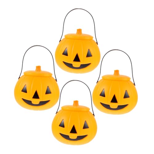 Toyvian 4 Stück Handliche Süßigkeitenbehälter im Kürbisdesign zum Sammeln von Süßigkeiten für Halloween und Partys Hohe Kapazität Toyvian 4 Stück Handliche Süßigkeitenbehälter im Kürbisdesign zum Sammeln von Süßigkeiten für Halloween und Partys Hohe Kapazität von Toyvian