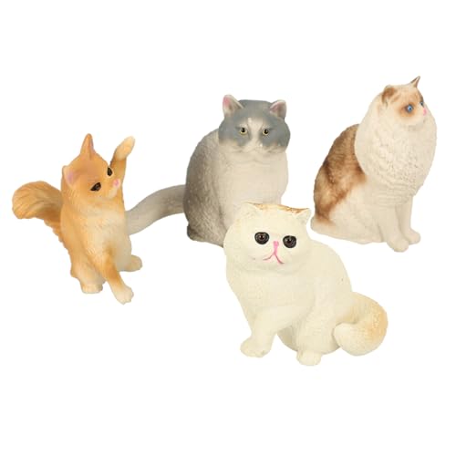 Toyvian 4 Stück Hochsimuliertes Katzenmodell, Künstliche Gefälschte Statue, Desktop-katzenornament, Katzenstatue Toyvian 4 Stück Hochsimuliertes Katzenmodell, Künstliche Gefälschte Statue, Desktop-katzenornament, Katzenstatue von Toyvian