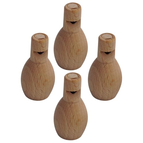 Toyvian 4 Stück Holzpfeifen Für Kinder Musikspielzeug Lernspielzeug Pfeife Krachmacher von Toyvian