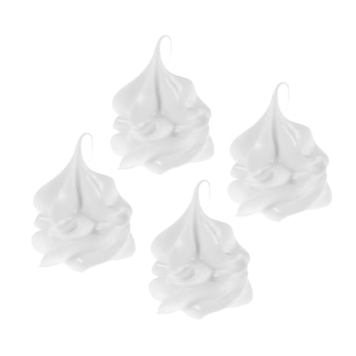 Toyvian 4 Stück Kunst Eiscreme Bälle Imitation Deko für Kuchen und Desserts Künstliche Lebensmittel für Shops und Heimdekoration Pflegeleicht und Farbecht von Toyvian