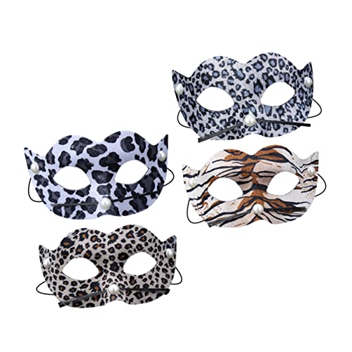 Toyvian Leichte Halbmasken Aus Pvc Mit Leopardenmuster 4er-pack Für Halloween-tanzpartys Und Make-up-events Toyvian Leichte Halbmasken Aus Pvc Mit Leopardenmuster 4er-pack Für Halloween-tanzpartys Und Make-up-events von Toyvian