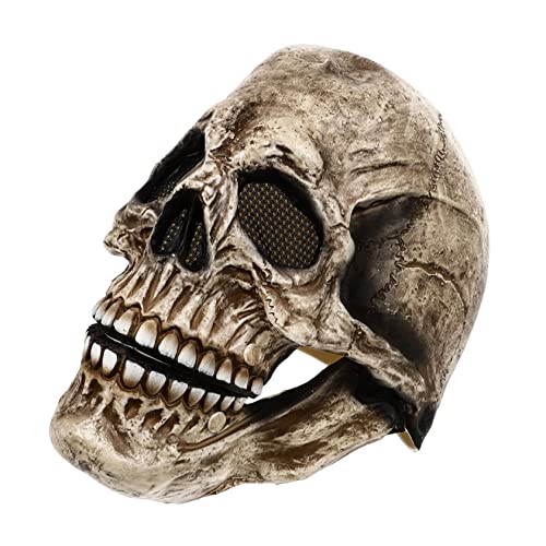 Toyvian 4 Stück Maske DIY-Verzierung Halloween Party-Requisite gruseliger Schädelkopf Dekor Leistungsstütze Partyzubehör Emulsion Kleidung Kopfbedeckung Requisiten schmücken von Toyvian