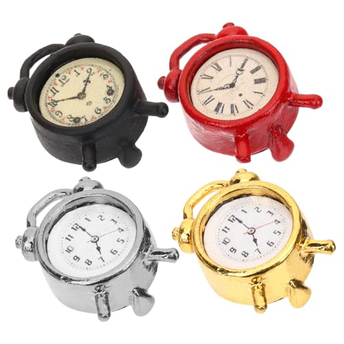 Toyvian 4 Stück Maßstab Mini Wecker Basteln Puppenhaus Zubehör Dekorative Miniatur-Uhren für DIY Handwerk und Raumdekoration Zufällige Farbe Toyvian 4 Stück Maßstab Mini Wecker Basteln Puppenhaus Zubehör Dekorative Miniatur-Uhren für DIY Handwerk und Raumdekoration Zufällige Farbe von Toyvian