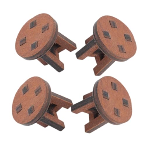 Toyvian 4 Stück Mini Hocker Modelle Stühle Puppenmöbel Puppenhauszubehör Puppenhausmöbel Miniaturstuhl Puppenhaushocker Puppenhaus Mini Stuhl Modell Mini Stuhl Requisite von Toyvian