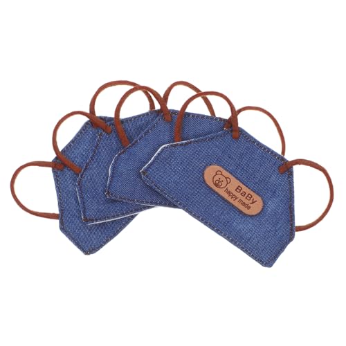 Toyvian 4 Stück Mini -Puppenschürze Süße Schürze Miniaturschürzen Jean Schürze Dollhouse Backschürzen Puppenkleidung Schürzen Puppenhausschürzen Mini Doll Denim Schürzen Stoff Blau von Toyvian