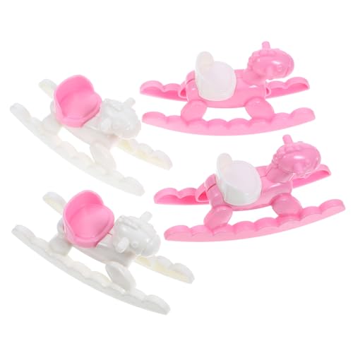 Toyvian 4 Stück Mini Schaukelpferd Puppenhaus Cartoon Schaukelpferd Möbel Ornamente Toyvian 4 Stück Mini Schaukelpferd Puppenhaus Cartoon Schaukelpferd Möbel Ornamente von Toyvian