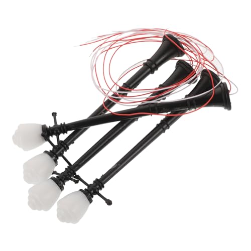Toyvian 4 Stück Mini- -dekore Straßenlaterne Für Winziges Landschaft Straßenlaterne Straßenlaternenmodell Kleine Straßenlaternen Mini-gartenleuchte Mini-modelllampe Black Abs von Toyvian