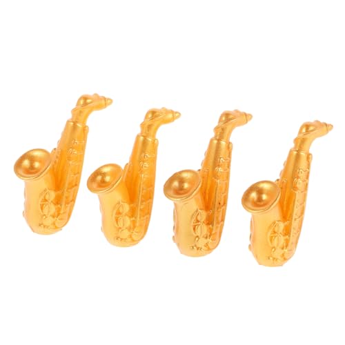Toyvian Realistische Mini-Saxophone Für Kinder 4-teiliges Miniatur-Saxophon-modellspielzeug Für Das Puppenhaus Simulationsinstrument-Ornament Toyvian Realistische Mini-Saxophone Für Kinder 4-teiliges Miniatur-Saxophon-modellspielzeug Für Das Puppenhaus Simulationsinstrument-Ornament von Toyvian
