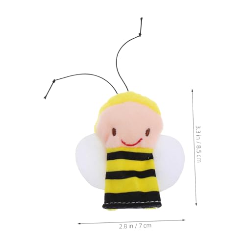 Toyvian 4 Stück Niedliche Plüsch Fingerpuppen Bienen Handgefertigt mit Detailreicher Verarbeitung Interaktives für Geschichtenerzählen Party Mitgebsel von Toyvian