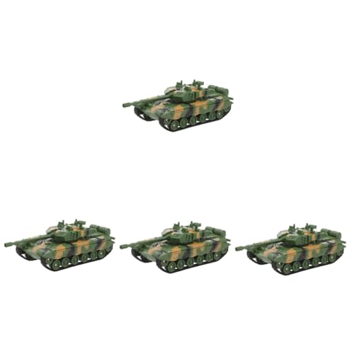 Toyvian 4 Stück Panzermodell Kinderspielzeug Tankmodell aus Kunststoff Geburtstagsparty-Zubehör militärisches Spielzeug Autos Spielzeug Panzerspielzeug für Kinder Modell Panzer Mini Wagen von Toyvian