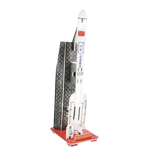 Toyvian 4 Stück Papier 3D Raumschiff hühner Toy Set -Set papierbasteln rätselspiel Papierhandarbeitssatellit Raumschiff-Handwerksmodell 3D-Puzzle Black von Toyvian