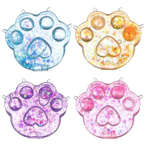 Toyvian 4 Stück Pfoten-Squishy – Katzen-Squishy-Spielzeug Pfotenquetsche – Süße Kawaii-Squishies Taba-Gelee-Squishies Für Erwachsene Und Kinder Lustiges Neuartiges Sensorik-Spielzeug von Toyvian