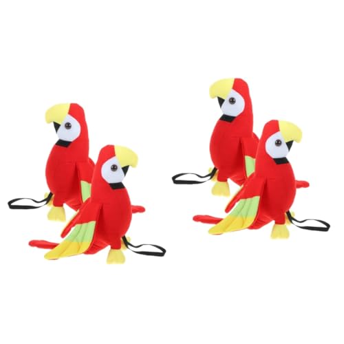 Toyvian 4 Stück Piraten-papageienpuppe Spielzeuge Kostüm Outfits Vogelmodell Künstliche Papageienmodelle Piratenpapagei Schulterpapagei Papagei-Ornament Tier Dekorationen Plüsch Kind von Toyvian
