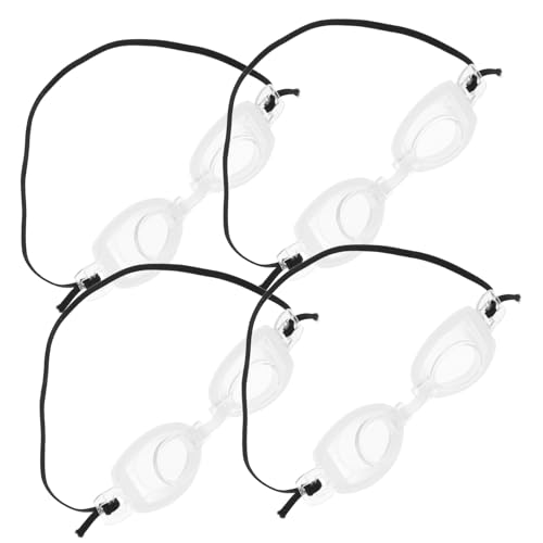Toyvian 4 Stück Puppe Mini-Schwimmbrille Schutzbrille für Puppe kleine Brille für Puppe Brillenrequisiten für Puppe Mini-Brillenspielzeug Zubehör für Puppenkostüme Plastik Weiß von Toyvian