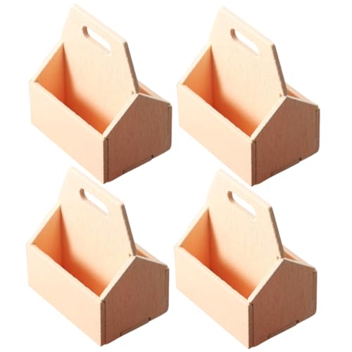 Toyvian 4 Stück Puppenhaus Aufbewahrungsbox Wäschekorb Turm Wäschekörbe Kleiner Korb Aufbewahrungskörbe Kleines Winzige Häuser Winzige Häuser Kleines Mini von Toyvian