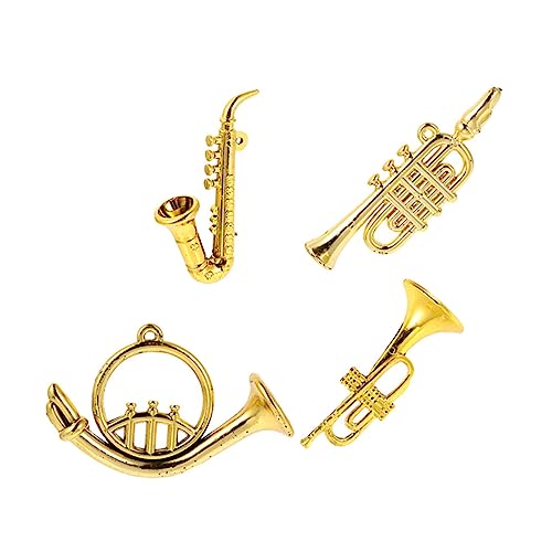 Toyvian Dekoratives Mini-Saxophon-Modell Aus Kunststoff Miniatur-instrumentenset Für Die Dekoration Im Puppenhaus von Toyvian