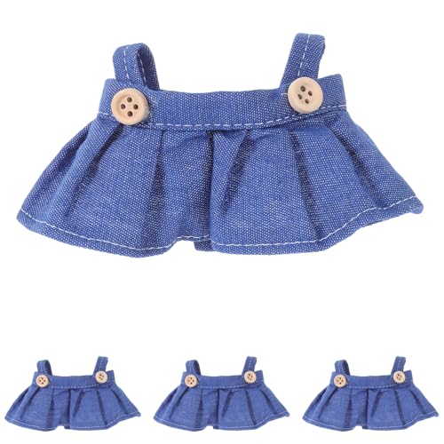 Toyvian 4 Stück Puppenkleidung Overalls Kleid Stoffoveralls Rock Outfits für 17 cm Puppen Anziehkleidung Cosplay Kostüm Zubehör von Toyvian
