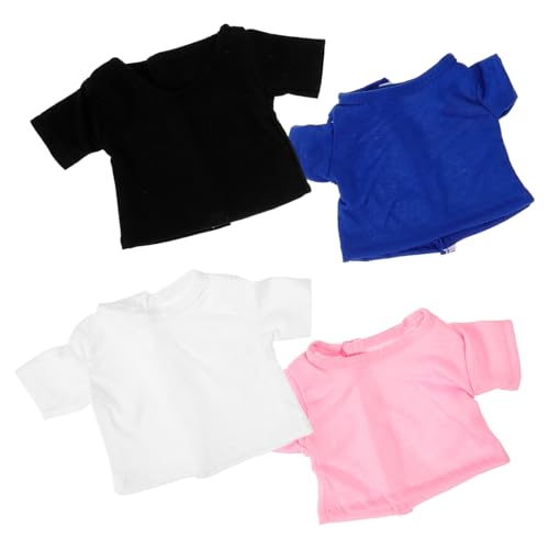 Toyvian 4 Stück Puppenkostüm zur Dekoration tragen Karikatur Outfits Und Puppen Accessoires puppenkleider Set Bärenkleidung Puppenbekleidung kleines Puppenzubehör Puppenkleidung Stoff von Toyvian