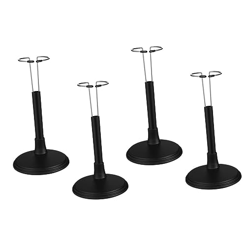 Toyvian 4 Stück Puppenständer Verstellbare Basis für Kleine Puppen Stabiler Figurenhalter für Kinderzimmer und Puppenhaus Dekoration Gefertigt von Toyvian