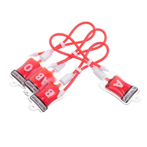 Toyvian 4 Stück Schlüsselanhänger Blutgruppen design Realistisch Auffällig Halloween Vampir Party für Frauen Tasche Dekoration Blutgruppen Charm Accessoires von Toyvian