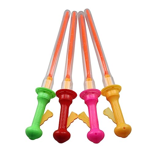 Toyvian 4 Stück Seifenblasenschwert-Spielzeug Kinderspielzeug Seifenblasenstäbe Kinder-Seifenblasengebläse Seifenblasenstab Partygeschenk Spielzeug Blasen Seifenblasenstab von Toyvian