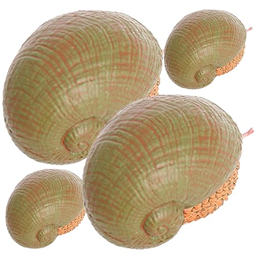 Toyvian 4 Stück Simulation Schneckenfigur Realistische Tiermodelle für Pädagogisches Lernspielzeug Kreativität für Garten und Pflanzendekoration von Toyvian