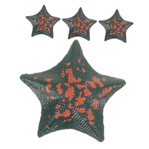 Toyvian 4 Stück Simulation Seestern strandspielzeug Meerestier Modell Tiermodell Meereslebewesen Modell Meerestier-Dekoration Meerestierfiguren Ozeantierfiguren Meerestiere PVC Green von Toyvian
