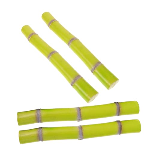 Toyvian 4 Stück Simuliertes Zuckerrohrmodell Bausatzanhänger Dekorativer Stecker Weiße Stecker Abdeckstopfen Mini-zubehör Kolbentrichter Dessertgeschirr Kinderspielzeug Light Green Plastik von Toyvian
