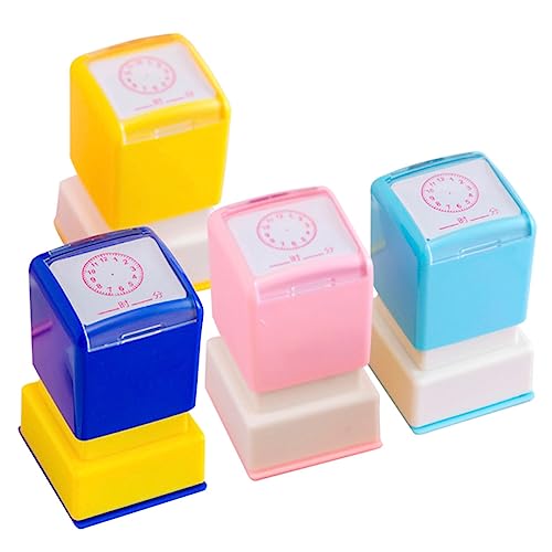 Toyvian Uhrenmuster-Stempel Für Kinder Zeit-lernspielzeug 4 Unterricht von Toyvian