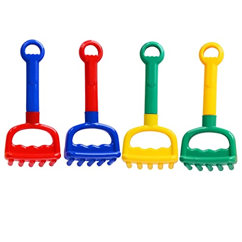 Toyvian 4 Stück Strandharke Strandsandharke Sandkelle Strandschaufel Sandschaufel Kind Sandschaufel Sandspielzeug Sommer Strandspielzeug Strandspielzeug Kinderspielzeug Kunststoff Rot von Toyvian