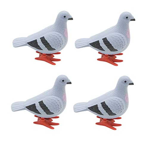 Toyvian 4 x aufziehbare Vogelspielzeug für Kinder – Uhrwerk-Taube (zufällige Farbe) von Toyvian