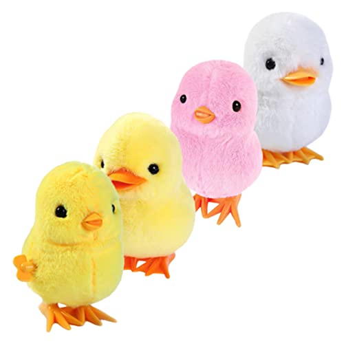 Toyvian 4 Stück Teiliges Aufziehspielzeug Springendes Küken und Ente für Batteriefreies Leicht und Einfach zu Bedienen für Mädchen und Jungen von Toyvian