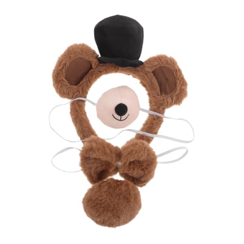 Toyvian 4 Stück Teiliges Bärenkostüm Set Plüschbärenohren Stirnband Fliege Nase und für Halloween Karneval und Tier Cosplay Partys Toyvian 4 Stück Teiliges Bärenkostüm Set Plüschbärenohren Stirnband Fliege Nase und für Halloween Karneval und Tier Cosplay Partys von Toyvian