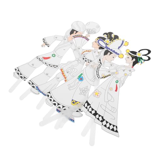 Toyvian 4 Stück Teiliges Chinesisches Shadow Puppet DIY Traditionelles Handwerks Kit mit Charakterfiguren Fördert Kreativität Feinmotorik und Familienzusammenhalt für Kulturvermittlung und Toyvian 4 Stück Teiliges Chinesisches Shadow Puppet DIY Traditionelles Handwerks Kit mit Charakterfiguren Fördert Kreativität Feinmotorik und Familienzusammenhalt für Kulturvermittlung und von Toyvian