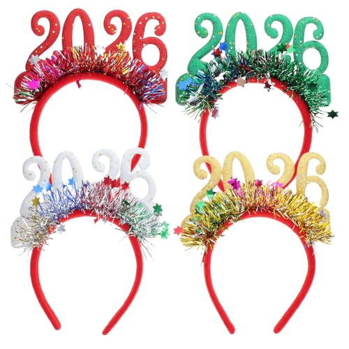 Toyvian 4 Stück Teiliges Glitzer Haarband für Frauen und Mädchen Stilvolle Neujahrs Accessoires in Rot Grün Gold und Silber für Festliche Feiern und Partys Toyvian 4 Stück Teiliges Glitzer Haarband für Frauen und Mädchen Stilvolle Neujahrs Accessoires in Rot Grün Gold und Silber für Festliche Feiern und Partys von Toyvian