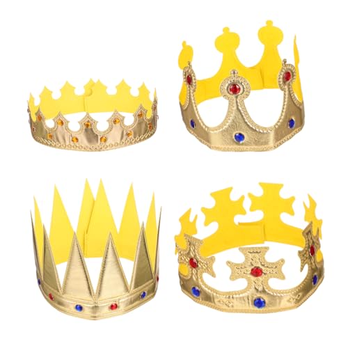 Toyvian 4 Stück Teiliges Halloween Kronen Goldene Königskronen mit Kreuz und Strass Stabile und Bequeme Verkleidung für Geburtstag Party Bühnenauftritte Stilvolles Kopfschmuck Accessoire Toyvian 4 Stück Teiliges Halloween Kronen Goldene Königskronen mit Kreuz und Strass Stabile und Bequeme Verkleidung für Geburtstag Party Bühnenauftritte Stilvolles Kopfschmuck Accessoire von Toyvian