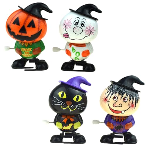 Toyvian 4 Stück Teiliges Halloween Wind Up Kleine Lustige Figuren Geist Kürbis Hexe Wiederverwendbar Dekorativ und Spaßig für Party und Halloween Streiche von Toyvian