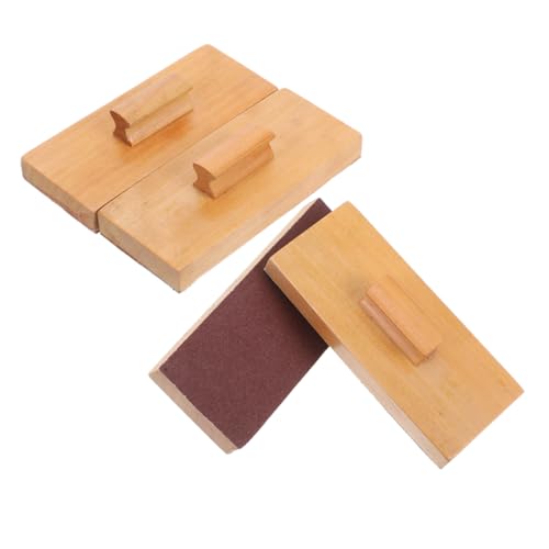 Toyvian 4 Stück Teiliges Holz Sandpapier Rhythmusblock Einzigartiges Percussion Instrument für Leicht und Tragbar für Musikbildung Kindergarten Familienfeiern und Outdoor Aktivitäten von Toyvian