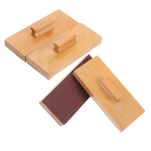 Toyvian 4 Stück Teiliges Holz Sandpapier Rhythmusblock mit Ergonomischem Griff Einzigartiger Robustes Orff Percussion Instrument für Musikbildung und Motorischer Fähigkeiten von Toyvian