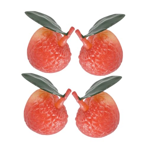 Toyvian 4 Stück Teiliges Künstliche Lychee Deko Realistisch aus PVC Lebensechte Fruchtmodelle für Heimdekoration Fotoshooting Requisiten Edukative Spielzeuge und Marktgestaltung von Toyvian