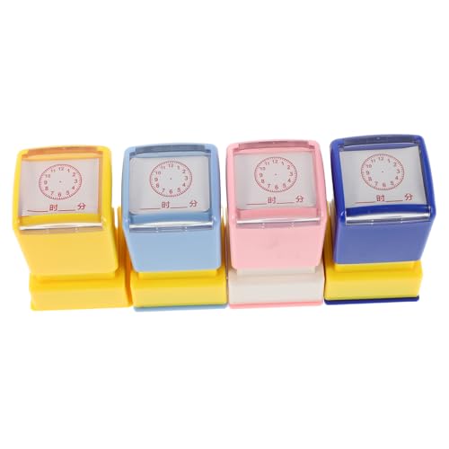 Toyvian 4 Stück Teiliges Lernstempel Uhrzeit Lernspielzeug Bunte Interaktive Uhr Stempel Pädagogisch Vielseitig Tragbar für Schule und Zuhause Toyvian 4 Stück Teiliges Lernstempel Uhrzeit Lernspielzeug Bunte Interaktive Uhr Stempel Pädagogisch Vielseitig Tragbar für Schule und Zuhause von Toyvian