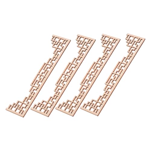 Toyvian 4stücke Holzauflagen Aus Holz Für Möbel Balkenholzauflagen Für Modellbau Miniaturzubehör Für Puppenhäuser DIY-sandtischdekor Antike Miniaturgebäude Materialien Für von Toyvian