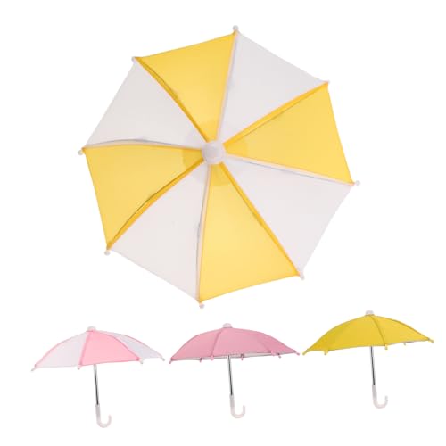 Toyvian 4 Stück Teiliges Puppen Regenschirm Leichte Miniatur Sonnenschirme für Mädchenpuppen Wetterfeste Sommer Schirme Vielseitige Dekoration für Rollenspiele und Fotorequisiten von Toyvian